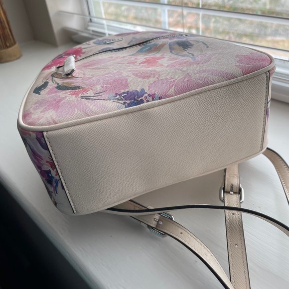 New Guess Pink Floral Mini Backpack - Picture 9 of 11